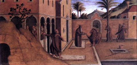  Lazzaro Bastiani St Jerome Bringing the Lion to the Convent - Hand Painted Oil Painting