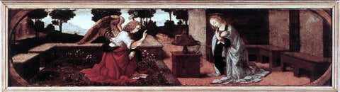  Leonardo Da Vinci Annunciation - Hand Painted Oil Painting