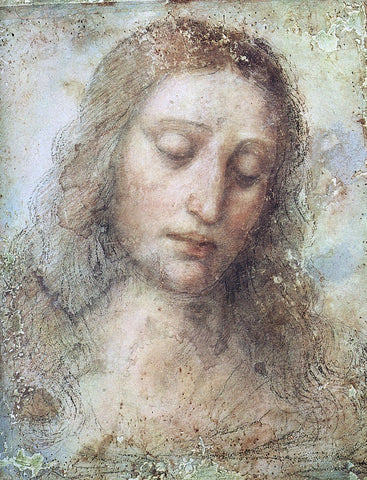 Leonardo Da Vinci Head of Christ - Hand Painted Oil Painting