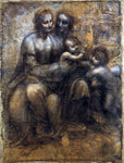  Leonardo Da Vinci Madonna and Child with St Anne and the Young St John - Hand Painted Oil Painting