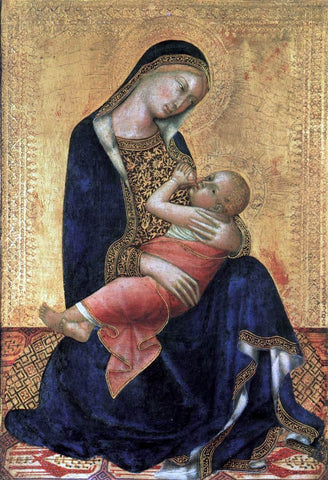  Lippo Memmi Madonna and Child - Hand Painted Oil Painting