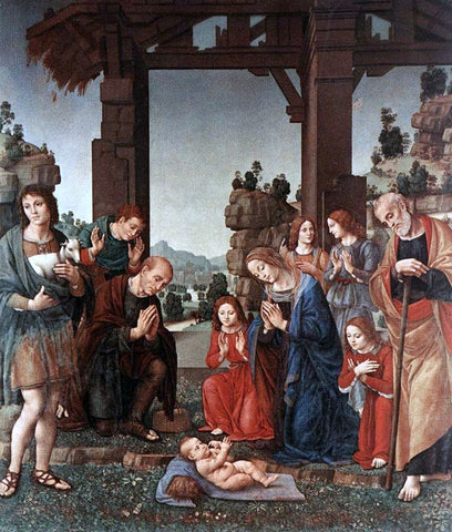  Lorenzo Di Credi Adoration of the Shepherds - Hand Painted Oil Painting