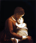  Luca Cambiaso Virgin with the Christ Child in Swaddling Clothes - Hand Painted Oil Painting