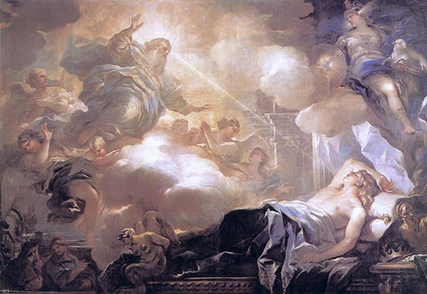  Luca Giordano Dream of Solomon - Hand Painted Oil Painting