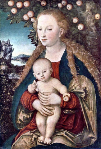  The Elder Lucas Cranach Virgin and Child - Hand Painted Oil Painting