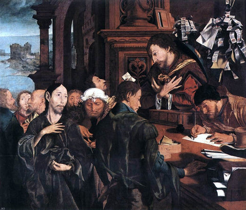  Marinus Van Reymerswaele The Calling of Matthew - Hand Painted Oil Painting