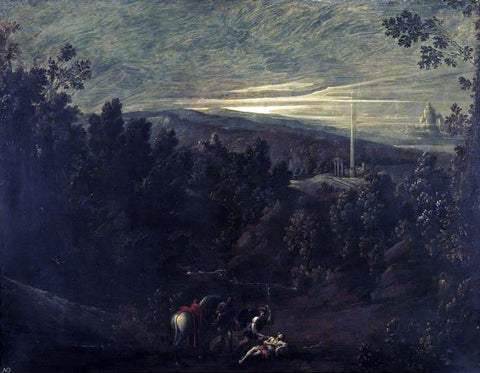  Mastelletta Landscape with the Good Samaritan - Hand Painted Oil Painting