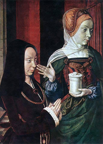  Master of Moulins Mary Magdalen and a Donator - Hand Painted Oil Painting
