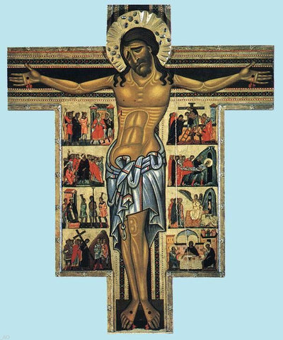  Master Francesco Bardi Crucifix with scenes from Calvary - Hand Painted Oil Painting