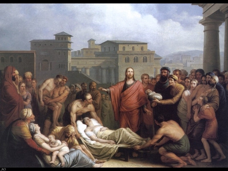 Mathieu Ignace Van Bree Le Christ Guerissant un Malade Oil Painting ...