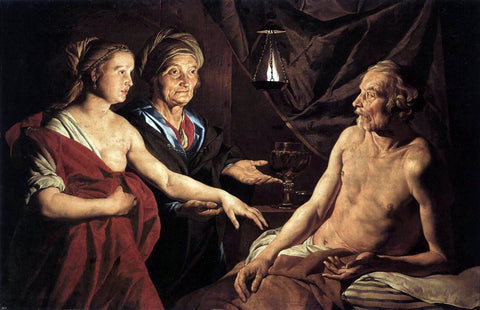  Matthias Stom Sarah Leading Hagar to Abraham - Hand Painted Oil Painting