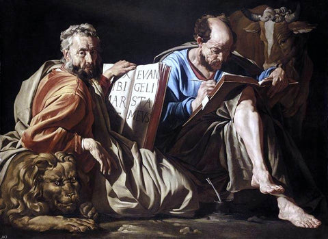  Matthias Stom The Evangelists St Mark and St Luke - Hand Painted Oil Painting