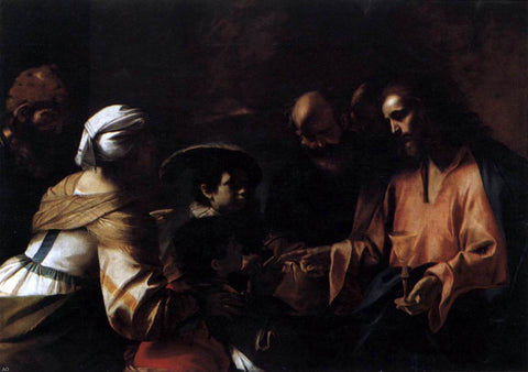  Mattia Preti A Mother Entrusting Her Sons to Christ - Hand Painted Oil Painting