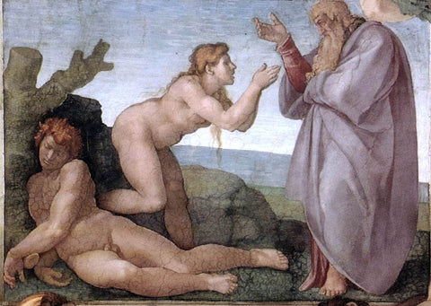  Michelangelo Buonarroti Creation of Eve - Hand Painted Oil Painting