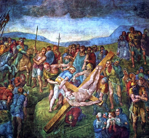  Michelangelo Buonarroti Martyrdom of St Peter - Hand Painted Oil Painting
