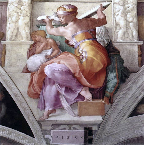  Michelangelo Buonarroti The Libyan Sibyl - Hand Painted Oil Painting