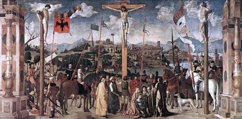  Michele Da Verona Crucifixion - Hand Painted Oil Painting