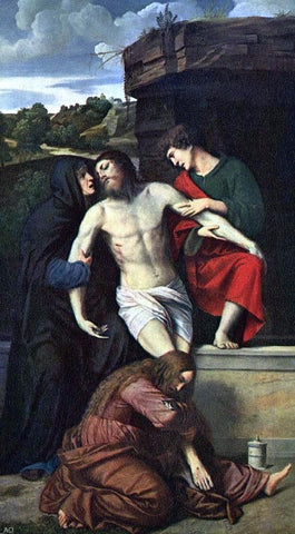  Moretto Da Brescia Pieta - Hand Painted Oil Painting