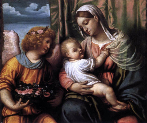  Moretto Da Brescia Virgin and Child - Hand Painted Oil Painting