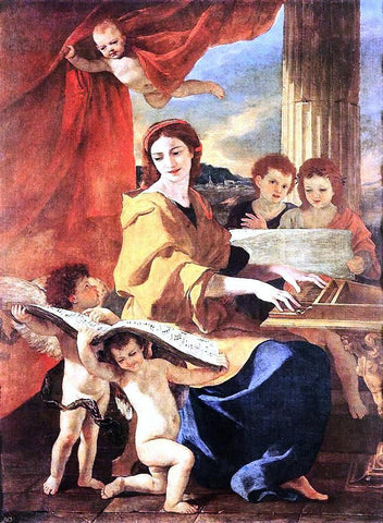  Nicolas Poussin St Cecilia - Hand Painted Oil Painting