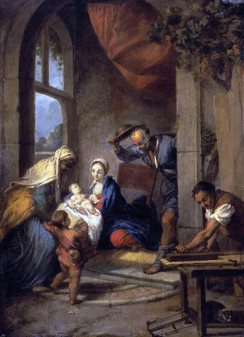  Nicolas Vleughels Holy Family - Hand Painted Oil Painting