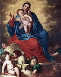  Padovanino The Madonna with Design of a Shrine - Hand Painted Oil Painting