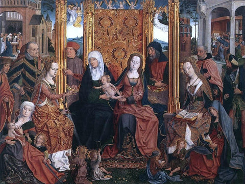  Painters (2) Masters The Holy Kinship Altarpiece (central panel) - Hand Painted Oil Painting