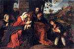  Palma Vecchio Adoration of the Shepherds with a Donor - Hand Painted Oil Painting