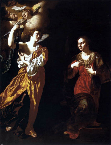  Paolo Domenico Finoglia Annunciation - Hand Painted Oil Painting