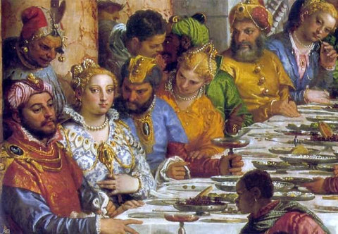  Paolo Veronese The Marriage at Cana [detail: 1] - Hand Painted Oil Painting