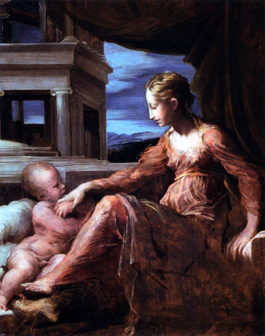  Parmigianino Virgin and Child - Hand Painted Oil Painting
