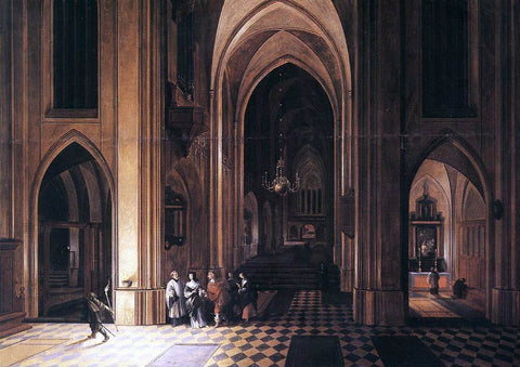  The Elder Peeter Neeffs Interior of a Church - Hand Painted Oil Painting