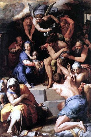  Pellegrino Tibaldi Adoration of the Christ Child - Hand Painted Oil Painting