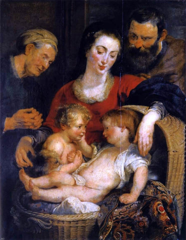  Peter Paul Rubens The Holy Family with St Elizabeth - Hand Painted Oil Painting