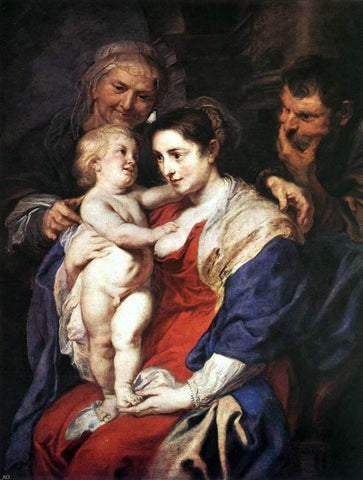  Peter Paul Rubens The Holy Family with St. Anne - Hand Painted Oil Painting