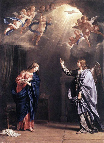  Philippe De Champaigne Annunciation - Hand Painted Oil Painting