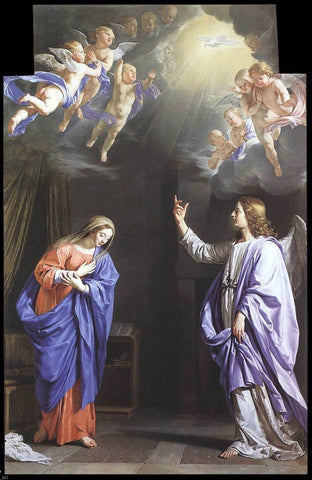  Philippe De Champaigne The Annunciation - Hand Painted Oil Painting