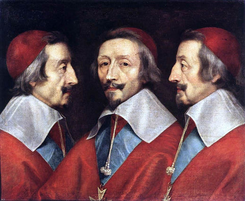  Philippe De Champaigne Triple Portrait of Richelieu - Hand Painted Oil Painting