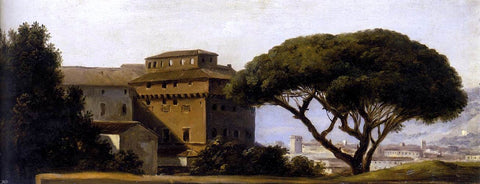  Pierre-Henri De Valenciennes View of the Convent of Ara Coeli with Pines - Hand Painted Oil Painting