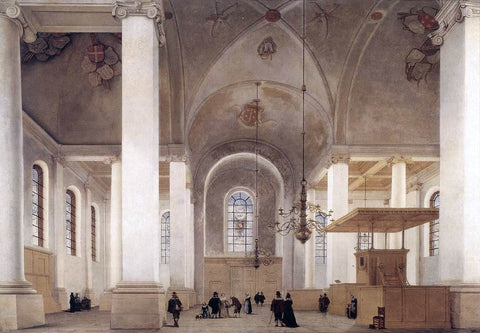  Pieter Jansz Saenredam Interior of the Church of St Anne in Haarlem - Hand Painted Oil Painting