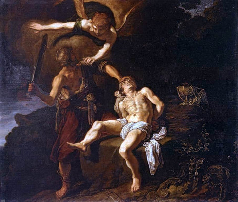  Pieter Lastman The Angel of the Lord Preventing Abraham from Sacrificing his Son Isaac - Hand Painted Oil Painting