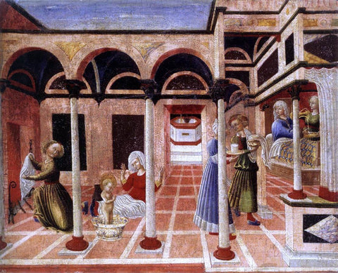  Pietro Di Giovanni d'Ambrogio Birth of St Nicholas - Hand Painted Oil Painting