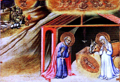  Sano Di Pietro The Nativity - Predella Panel - Hand Painted Oil Painting