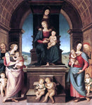  Pietro Perugino The Family of the Madonna - Hand Painted Oil Painting