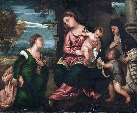 Polidoro Da lanciano Madonna and Child with Saints - Hand Painted Oil Painting