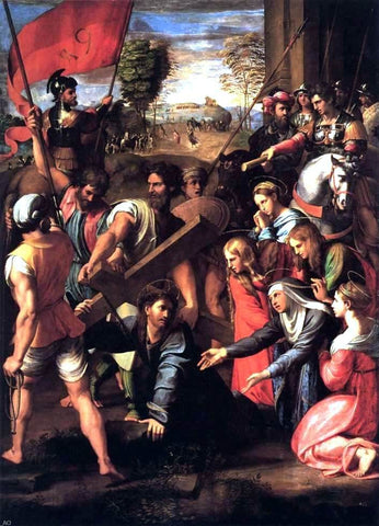  Raphael Christ Falls on the Way to Calvary - Hand Painted Oil Painting