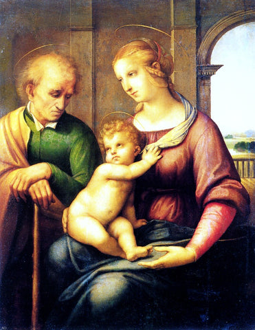  Raphael Holy Family with St. Joseph (also known as Madonna with Beardless St. Joseph) - Hand Painted Oil Painting