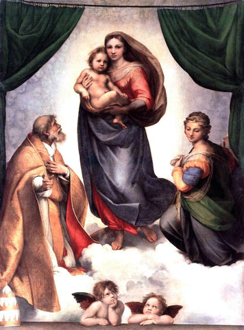  Raphael The Sistine Madonna - Hand Painted Oil Painting
