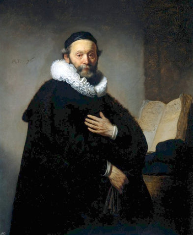  Rembrandt Van Rijn Johannes Wtenbogaert, Remonstrant Minister - Hand Painted Oil Painting