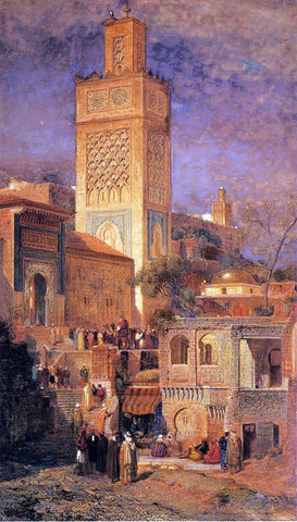  Jr. Samuel Colman Moorish Mosque of Sidi Halou Tlemcin [Tlemcen], Algeria - Hand Painted Oil Painting